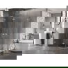 Mexen Lunar L halfronde douchecabine scharnierend links 100 x 80 cm, transparant, chroom - 833L-100L-080P-01-00