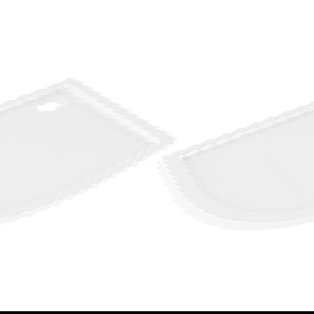 Mexen Flow base de duche meia-lua slim 80 x 80 cm, branco brilhante - 46Q108080