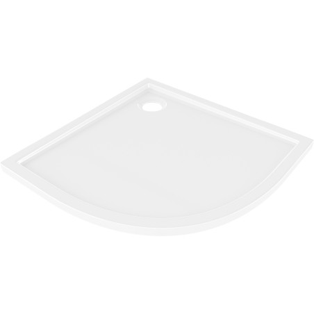 Mexen Flow poolkaar ümar slim dušialus 80 x 80 cm, valge läige - 46Q108080
