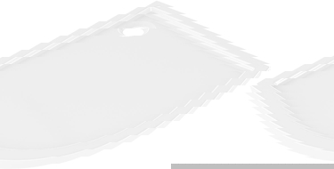 Mexen Flow semicircular slim shower tray 80 x 80 cm, white gloss - 46Q108080