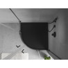 Mexen Flow poolringikujuline slim dušialus 80 x 80 cm, must matt - 46Q708080
