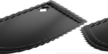 Mexen Flow plato de ducha semicircular slim 90 x 90 cm, negro mate - 46Q709090