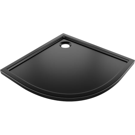 Mexen Flow brodzik półokrągły slim 100 x 100 cm, czarny mat - 46Q701010