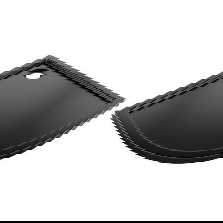 Mexen Flow receveur de douche demi-circulaire slim 100 x 100 cm, noir mat - 46Q701010