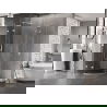 Mexen Lunar L halfronde douchecabine scharnierend 70 x 70 cm, transparant, wit - 833L-070L-070P-20-00