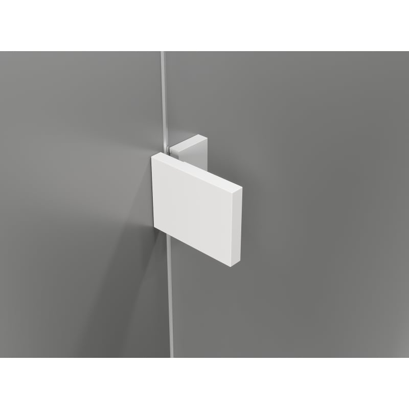 Mexen Lunar pentagonal shower enclosure swing left 100 x 80 cm, transparent, white - 831-100L-080P-20-00-L