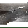 Mexen Lunar L Halbkreis-Duschkabine mit Schwingtür links 90 x 70 cm, transparent, weiß - 833L-090L-070P-20-00