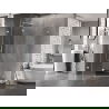 Mexen Lunar vijfhoekige douchecabine scharnierend links 100 x 90 cm, transparant, wit - 831-100L-090P-20-00-L