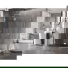 Mexen Lunar vijfhoekige douchecabine scharnierend links 100 x 90 cm, transparant, wit - 831-100L-090P-20-00-L