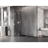 Mexen Lunar cabine de douche pentagonale battante gauche 100 x 100 cm, transparent, blanc - 831-100L-100P-20-00-L