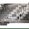 Mexen Lunar vijfhoekige douchecabine links draaiend 100 x 100 cm, transparant, wit - 831-100L-100P-20-00-L