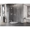 Mexen Lunar L poolringikujuline dušikabiin, avatav 90 x 90 cm, läbipaistev, valge - 833L-090L-090P-20-00
