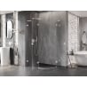 Mexen Lunar L cabine de douche demi-circulaire pivotante gauche 100 x 80 cm, transparent, blanc - 833L-100L-080P-20-00