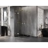 Mexen Lunar L cabine de douche demi-ronde pivotante 90 x 90 cm, transparente, or - 833L-090L-090P-50-00