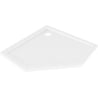 Mexen Flow Fünfeck-Duschtasse Slim 80 x 80 cm, weiß glänzend - 46P108080
