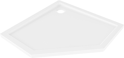 Mexen Flow vijfhoekige slanke douchebak 80 x 80 cm, wit glans - 46P108080