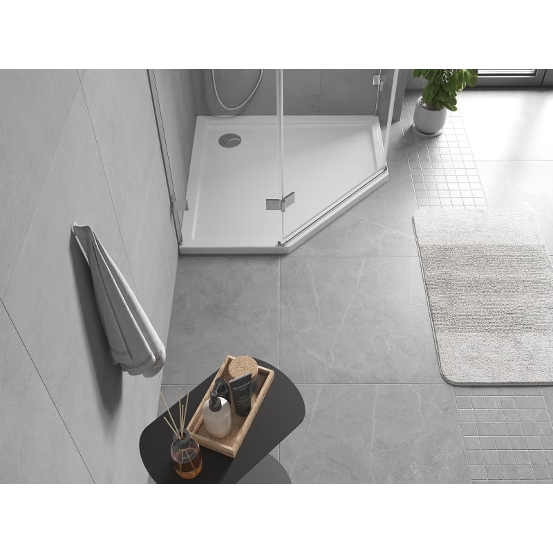 Mexen Flow viiepoolne õhuke dušinurk 80 x 80 cm, valge läige - 46P108080