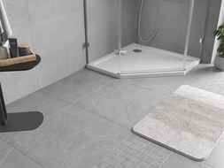 Mexen Flow vijfhoekige slanke douchebak 80 x 80 cm, wit glans - 46P108080