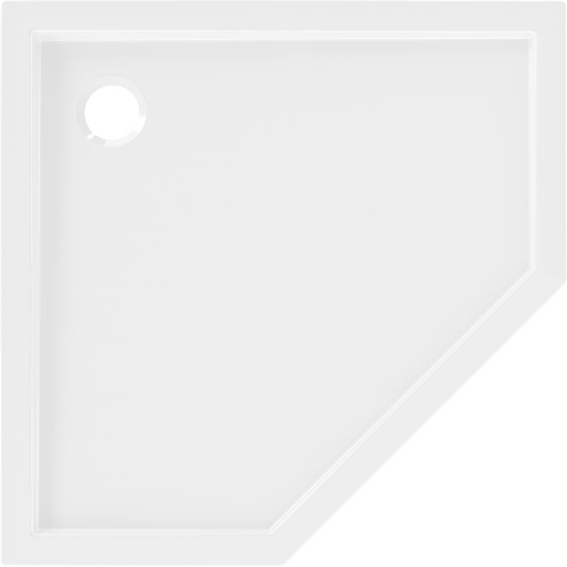 Mexen Flow viisikulmainen suihkuallas slim 90 x 90 cm, valkoinen kiiltävä - 46P109090