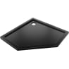 Mexen Flow pentagonal shower tray slim 90 x 90 cm, black matte - 46P709090