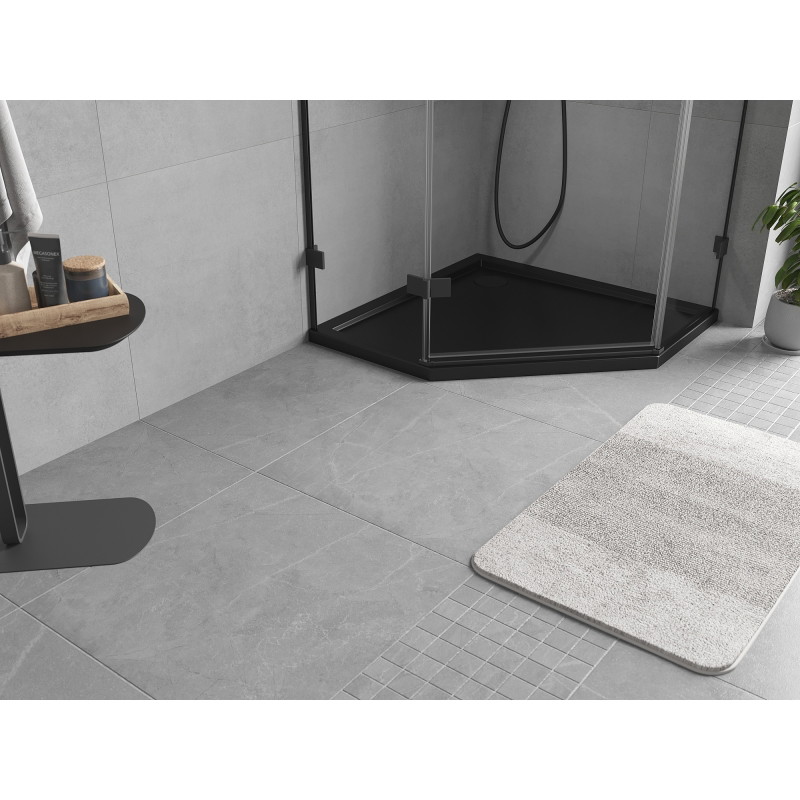 Mexen Flow viiekandiline dušinurga alus slim 90 x 90 cm, must matt - 46P709090