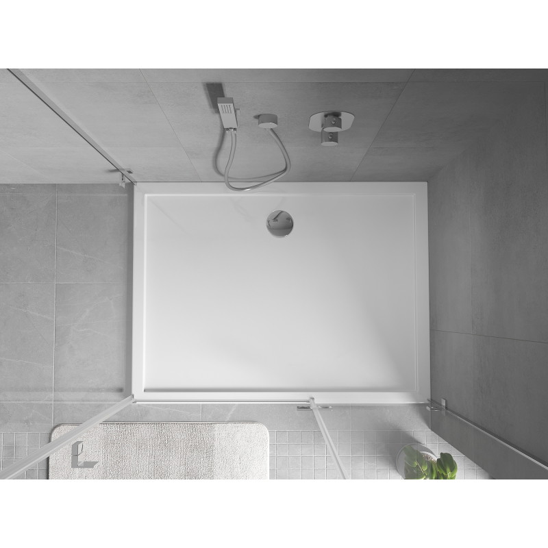 Mexen Flow pravokutna plitica za tuš slim 130 x 70 cm, bijeli sjaj - 46R107013