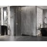 Mexen Lunar cabine de douche pentagonale pivotante gauche 90 x 80 cm, transparent, or - 831-090L-080P-50-00-L