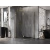 Mexen Lunar cabine de douche pentagonale pivotante gauche 90 x 80 cm, transparent, or - 831-090L-080P-50-00-L