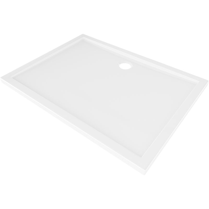 Mexen Flow rechthoekige slanke douchebak 90 x 85 cm, wit glanzend - 46R108590