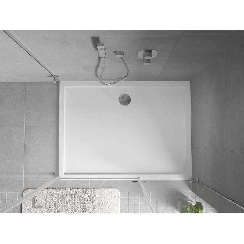 Mexen Flow brodzik prostokątny slim 95 x 90 cm, biały połysk - 46R109095