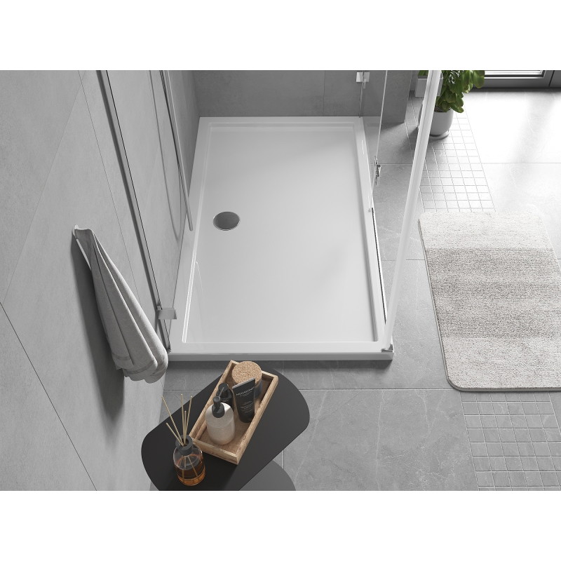 Mexen Flow pravokutna slim tuš kada 150 x 90 cm, bijeli sjaj - 46R109015