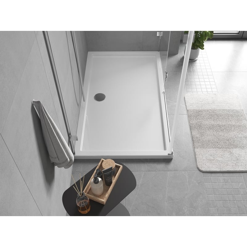 Mexen Flow rectangular slim shower tray 150 x 90 cm, white gloss - 46R109015