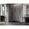 Mexen Lunar pentagonal shower cabin, swing left 80 x 80 cm, transparent, rose gold - 831-080L-080P-60-00-L