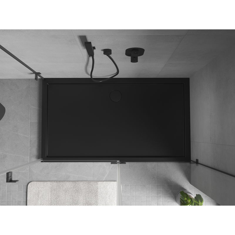 Mexen Flow rektanguläre Slim Duschwanne 150 x 70 cm, schwaarz matt - 46R707015
