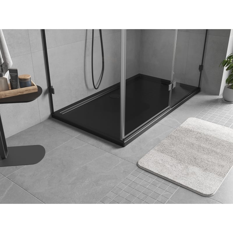 Mexen Flow rectangular slim shower tray 140 x 75 cm, black matte - 46R707514