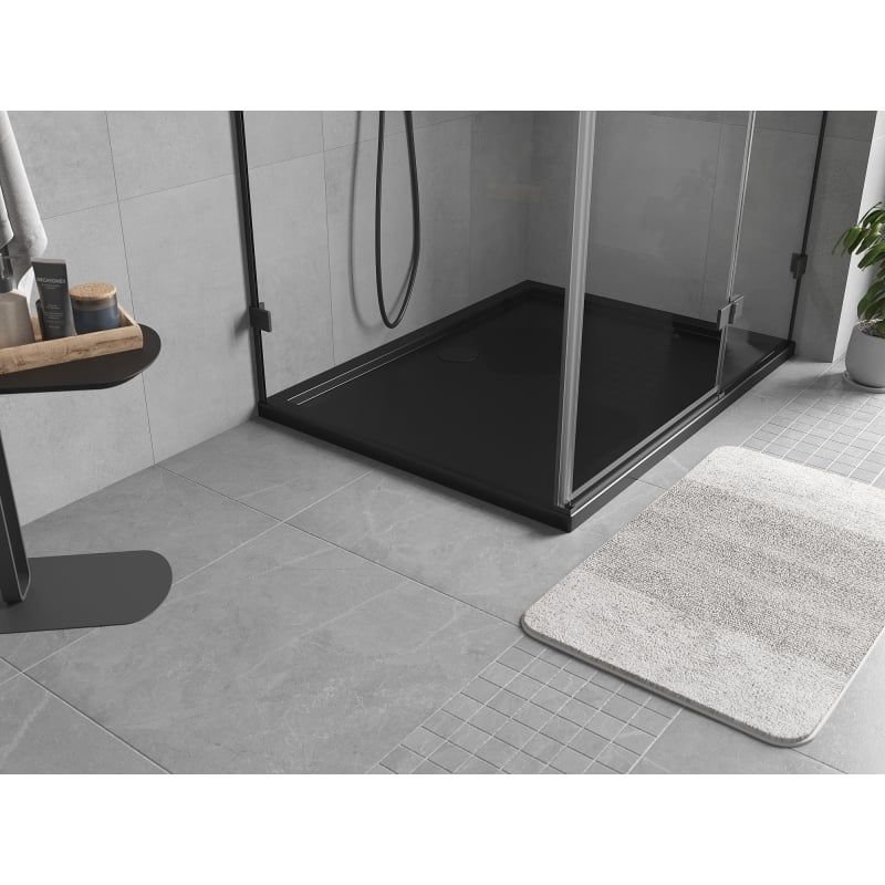 Mexen Flow rectangular slim shower tray 120 x 80 cm, black matte - 46R708012