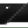Mexen Flow rektanguläre reduzéiert Douchewuesst 130 x 80 cm, schwaarz matte - 46R708013