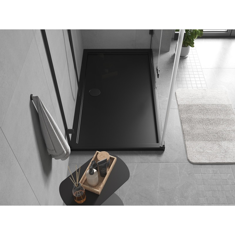 Mexen Flow brodzik prostokątny slim 140 x 85 cm, czarny mat - 46R708514