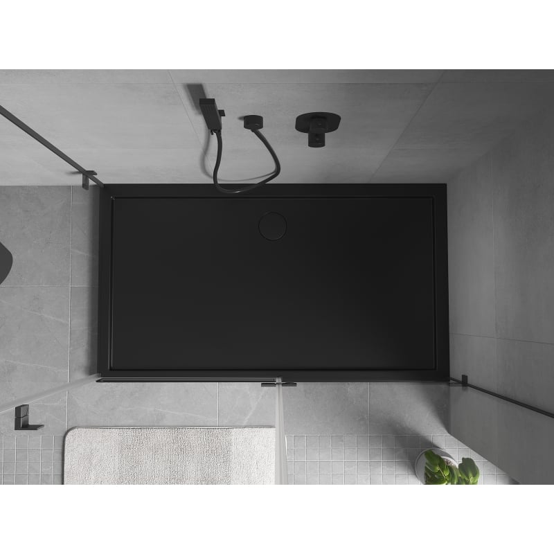 Mexen Flow base de duche retangular slim 150 x 85 cm, preto mate - 46R708515