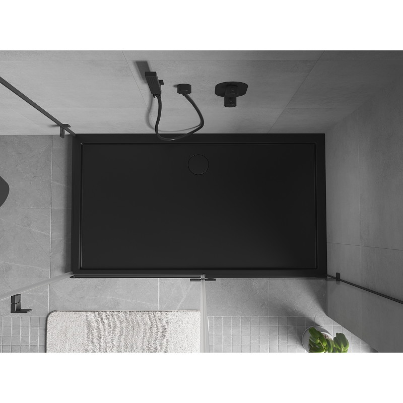 Mexen Flow brodzik prostokątny slim 160 x 85 cm, czarny mat - 46R708516