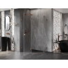 Mexen Lunar viiekandiline vasak avatav dušinurk 100 x 90 cm, läbipaistev, roosa kuld - 831-100L-090P-60-00-L