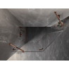 Mexen Lunar viiekandiline vasak avatav dušinurk 100 x 90 cm, läbipaistev, roosa kuld - 831-100L-090P-60-00-L