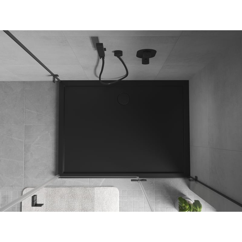 Mexen Flow brodzik prostokątny slim 120 x 90 cm, czarny mat - 46R709012