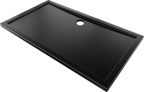 Mexen Flow brodzik prostokątny slim 140 x 100 cm, czarny mat - 46R701014