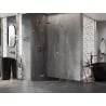 Mexen Lunar cabine de douche pentagonale battante gauche 100 x 100 cm, transparent, or rose - 831-100L-100P-60-00-L