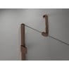 Mexen Lunar cabine de douche pentagonale battante gauche 100 x 100 cm, transparent, or rose - 831-100L-100P-60-00-L