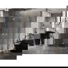 Mexen Lunar L halfronde douchecabine, zwenkbaar, links 100 x 70 cm, transparant, goud - 833L-100L-070P-50-00