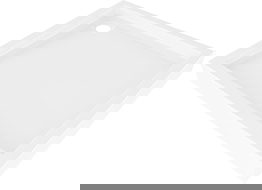 Mexen Flow+ douchebak vierkant 70 x 70 cm, wit glans - 46S107070H