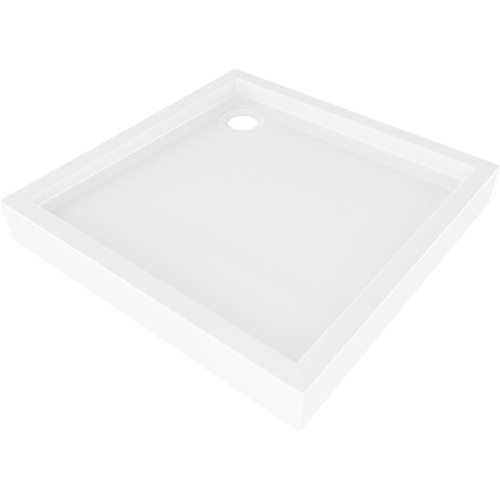 Mexen Flow+ ruudukujuline dušialus 80 x 80 cm, valge läige - 46S108080H