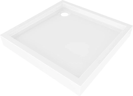Mexen Flow+ base de chuveiro quadrada 80 x 80 cm, branco brilhante - 46S108080H